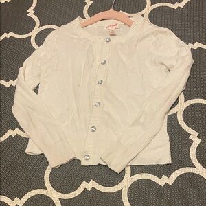 Cat & Jack White Button-Up Sweater